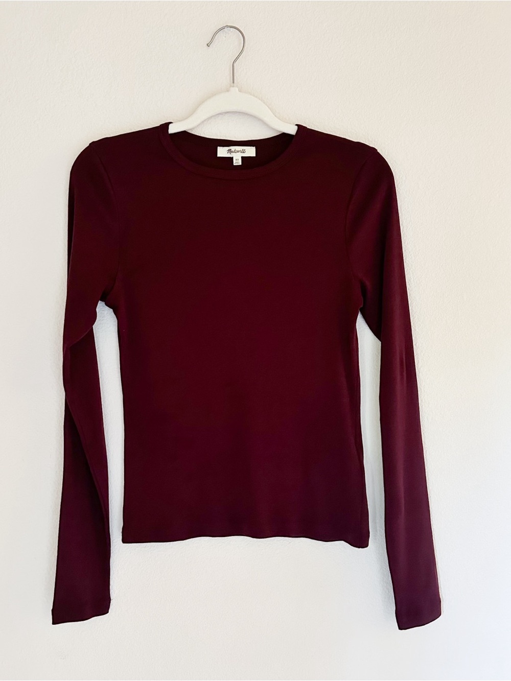 Madewell Crewneck Long-Sleeve Tee XS - Picture 7 of 8